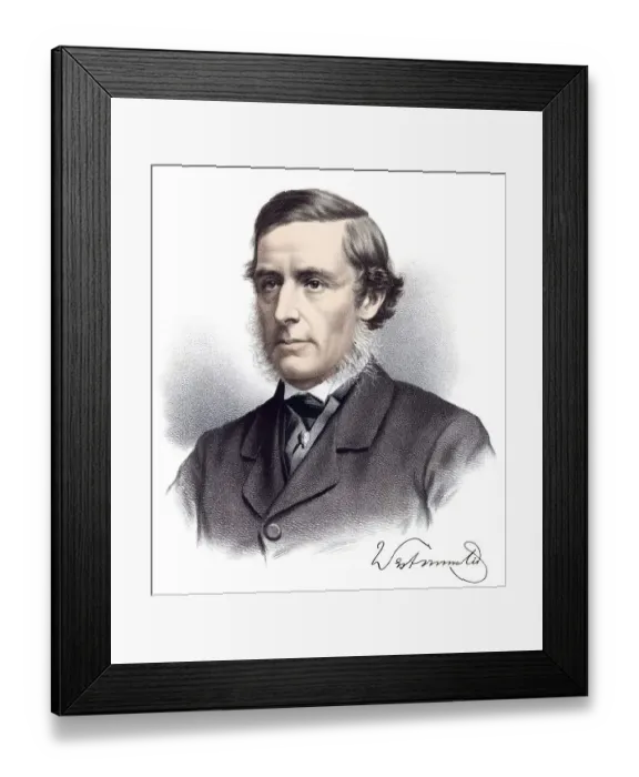 Framed Print : Historic chromolithography from the 19th century