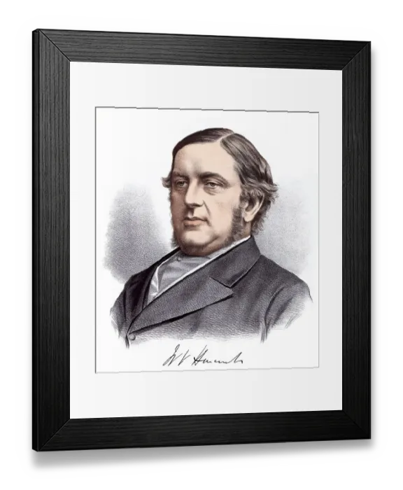 Framed Print : Historic chromolithography from the 19th century