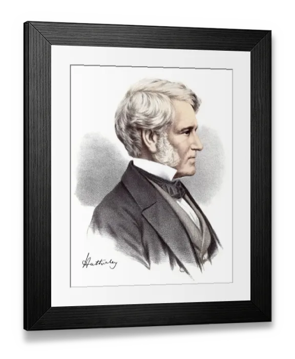 Framed Print : Historic chromolithography from the 19th century