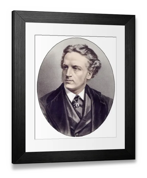 Framed Print : Historic chromolithography from the 19th century