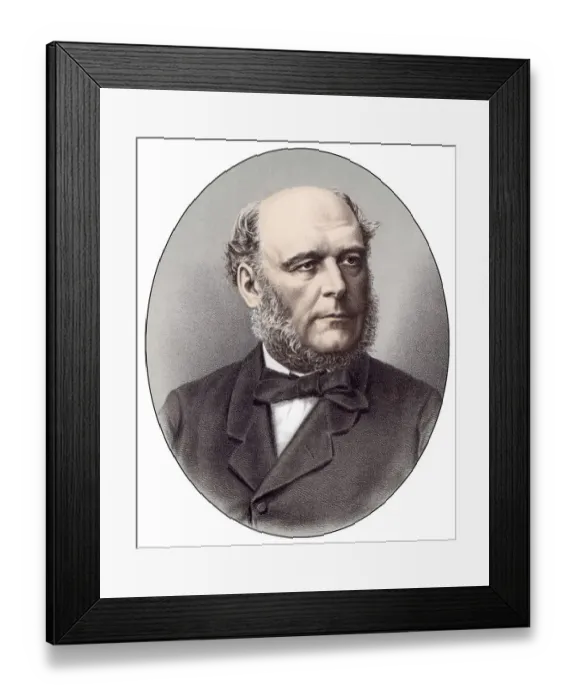 Framed Print : Historic chromolithography from the 19th century