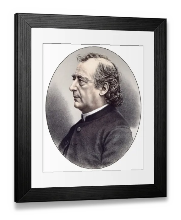 Framed Print : Historic chromolithography from the 19th century