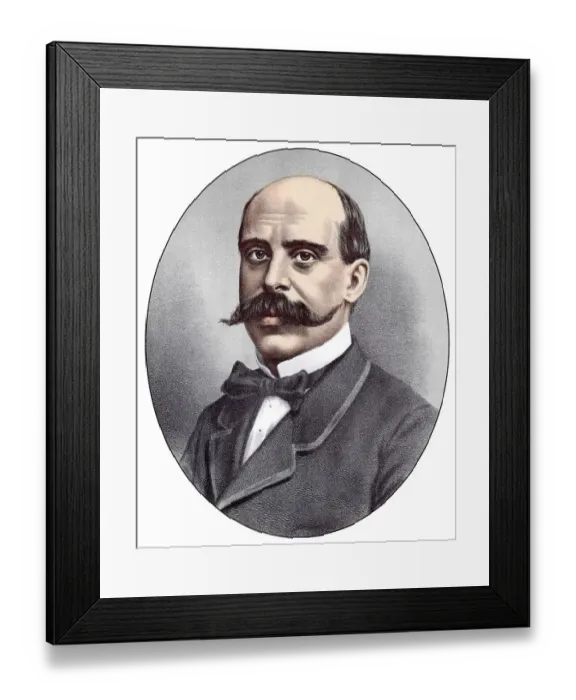 Framed Print : Historic chromolithography from the 19th century