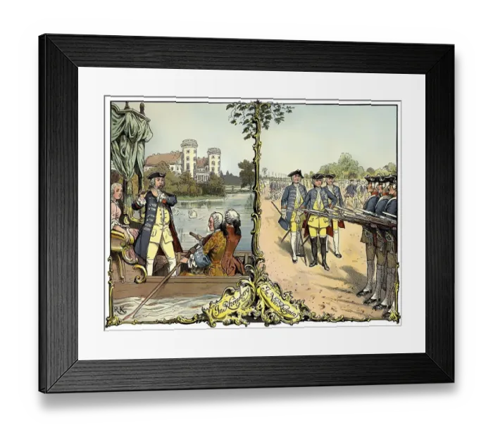 Framed Print : Flute player in Rheinberg, and a colonel with the infantry regiment in Neu-Ruppin