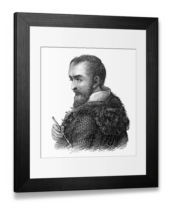Framed Print : Historic steel engraving from the 19th century