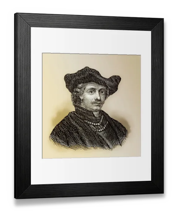 Framed Print : Historic steel engraving from the 19th century
