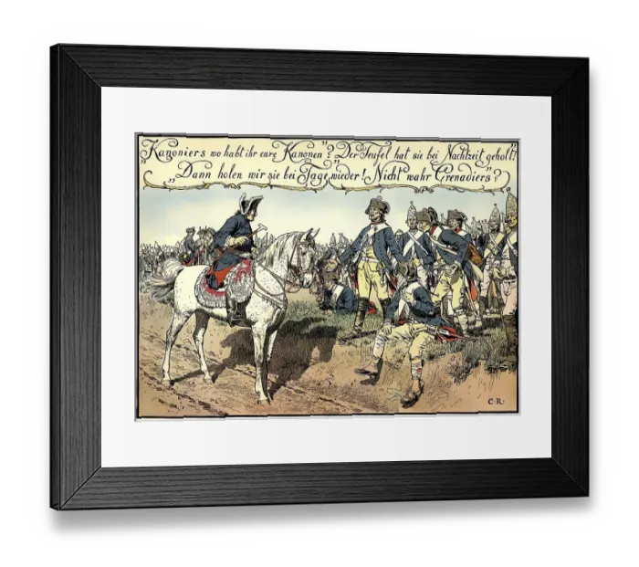 Framed Print : Battle of Hochkirch on 14 October 1758 in the Seven Years War