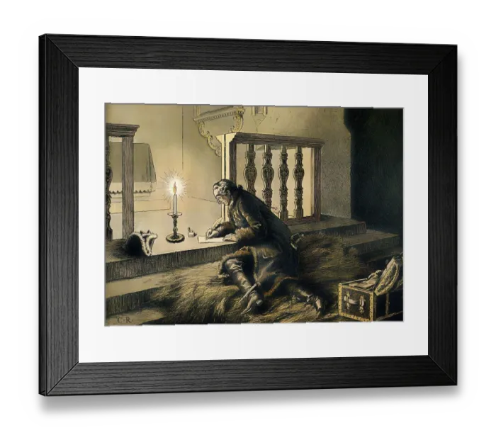 Framed Print : After the Battle of Torgau on 3 November 1760