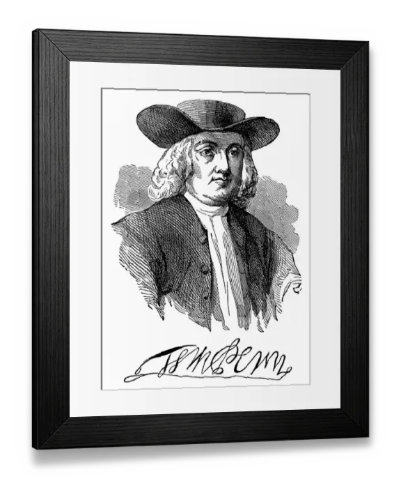 Framed Print : Historical drawing from the U.S