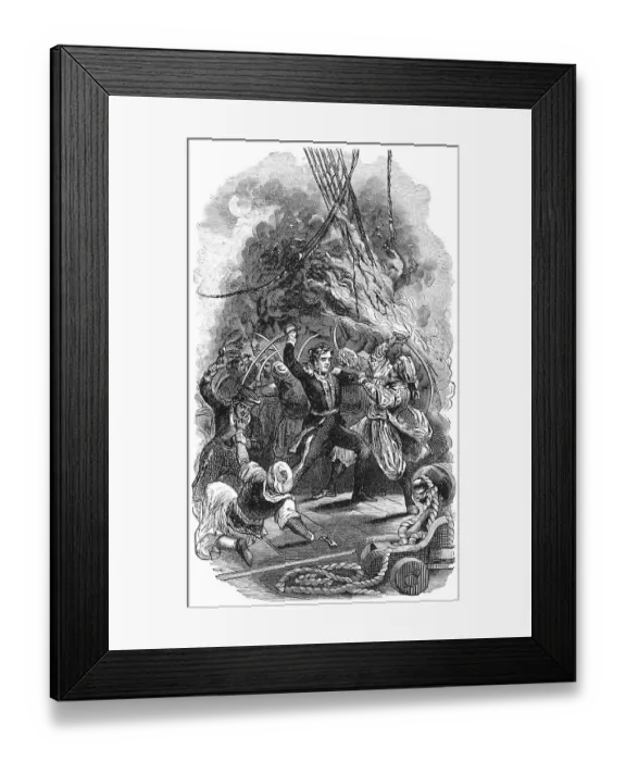 Framed Print : Historical drawing from the U.S Framed Print : Historical drawing from the U.S