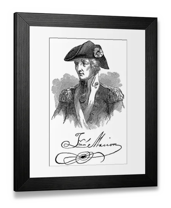 Framed Print : Historical drawing from the U.S