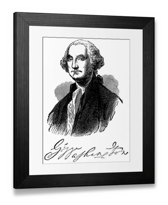 Framed Print : Historical drawing from the U.S