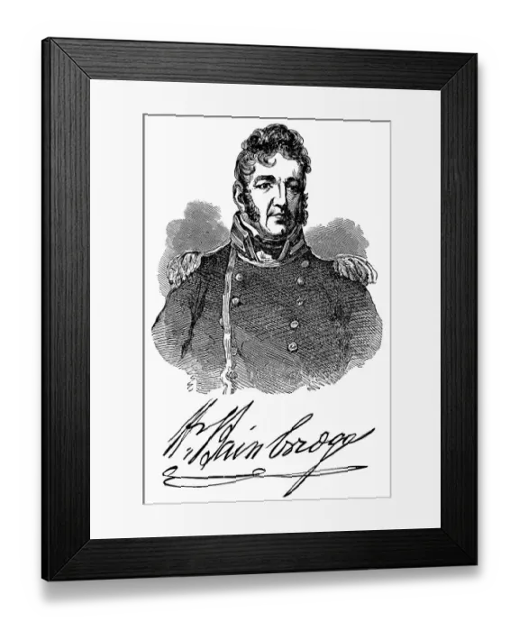 Framed Print : Historical drawing from the U.S