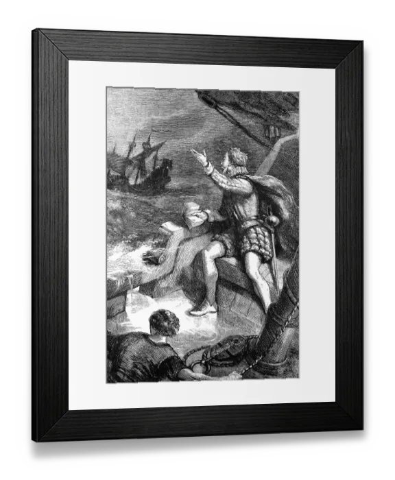 Framed Print : Historical scene from the U.S. history of the 17th century