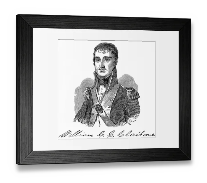 Framed Print : Historical drawing from the U.S