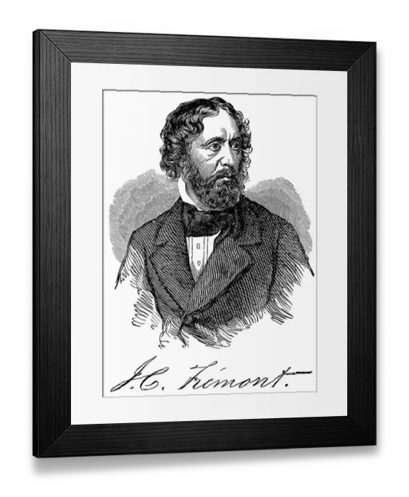 Framed Print : Historical drawing from the U.S