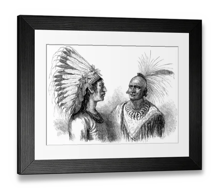 Framed Print : Historical drawing from the U.S