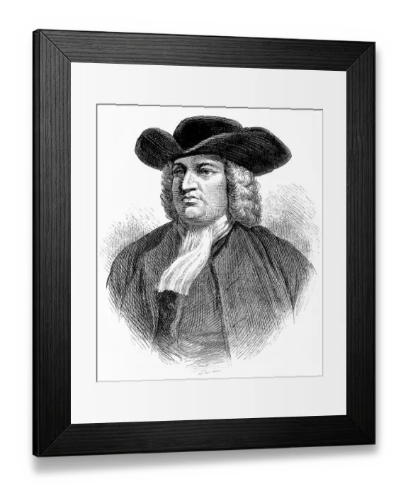 Framed Print : Historical drawing from the U.S