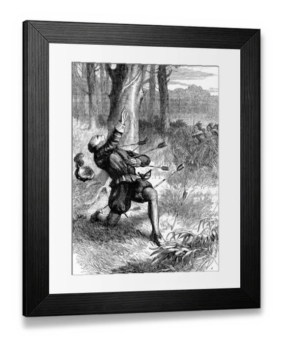 Framed Print : Historical scene from the U.S. history of the 16th Century