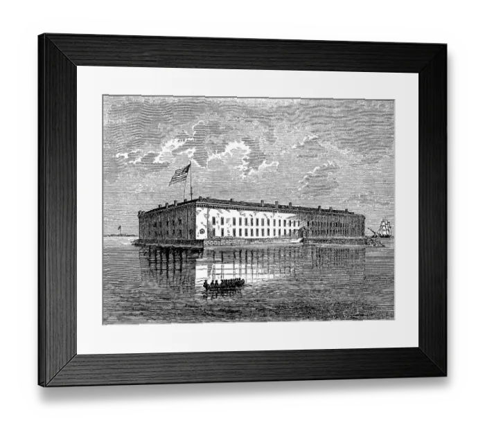 Framed Print : Historical drawing from the U.S