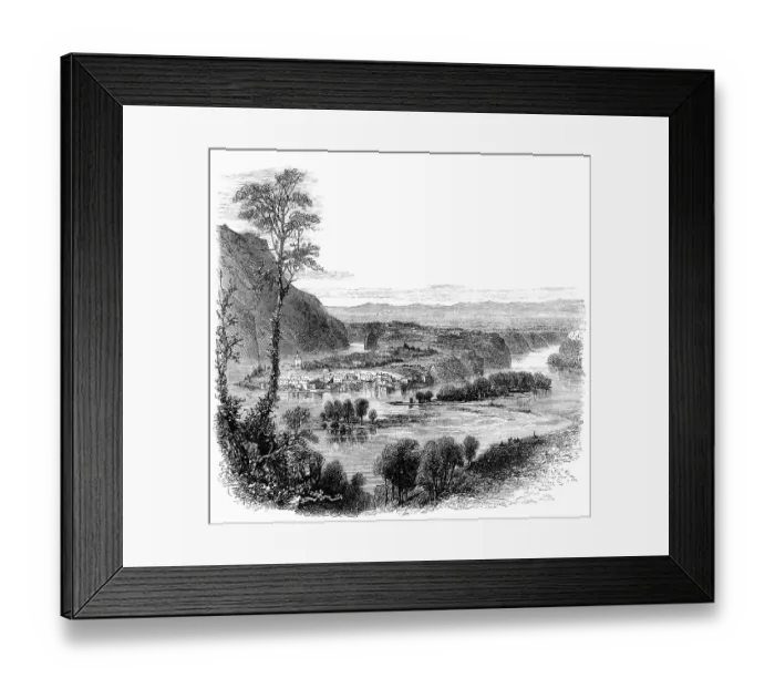 Framed Print : Historical drawing, US-American history