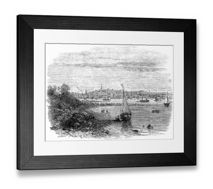 Framed Print : Historical drawing, US-American history Framed Print : Historical drawing, US-American history