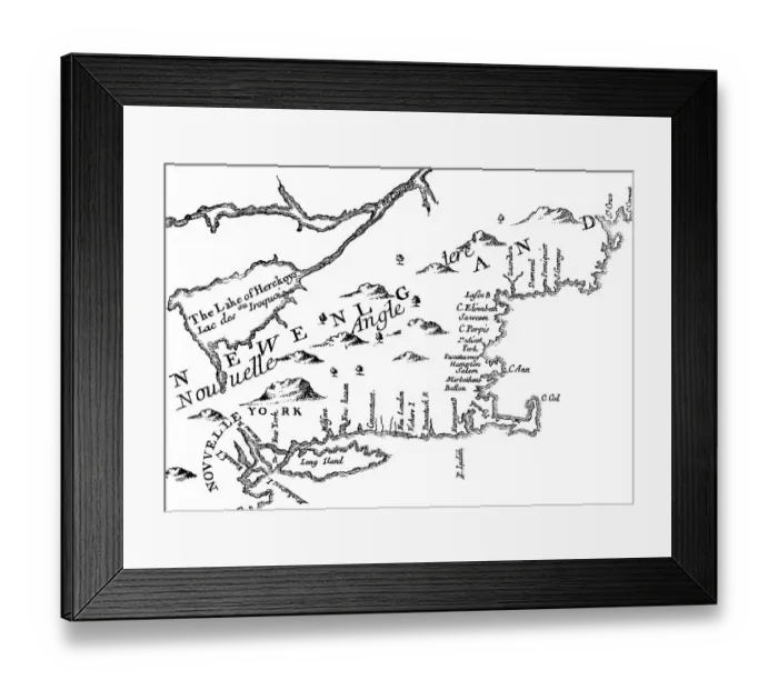 Framed Print : Historical drawing, US-American history Framed Print : Historical drawing, US-American history