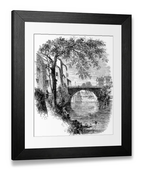 Framed Print : Historical drawing, US-American history Framed Print : Historical drawing, US-American history