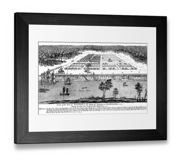 Framed Print : Historical drawing, US-American history Framed Print : Historical drawing, US-American history