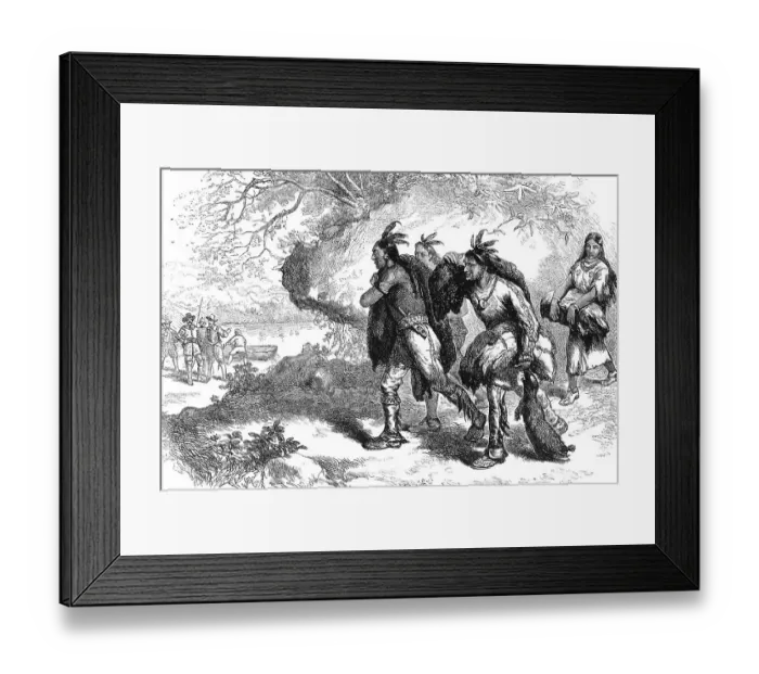 Framed Print : Historical scene, US-American history