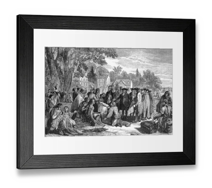 Framed Print : Historical scene, US-American history