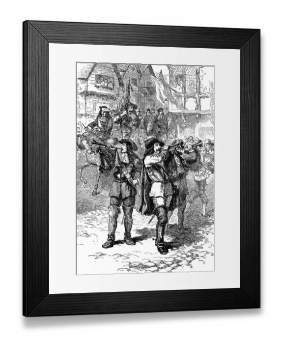 Framed Print : Historical scene, US-American history