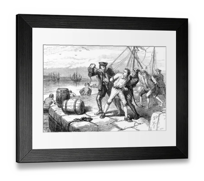 Framed Print : Historical scene, US-American history Framed Print : Historical scene, US-American history