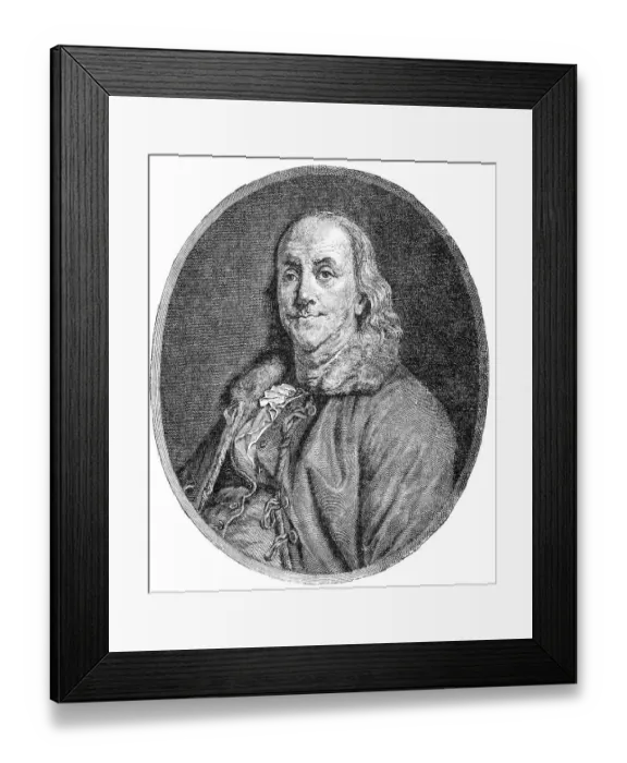 Framed Print : Historical drawing, US-American history Framed Print : Historical drawing, US-American history