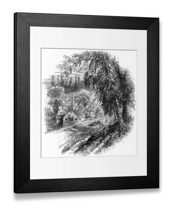 Framed Print : Historical drawing, US-American history