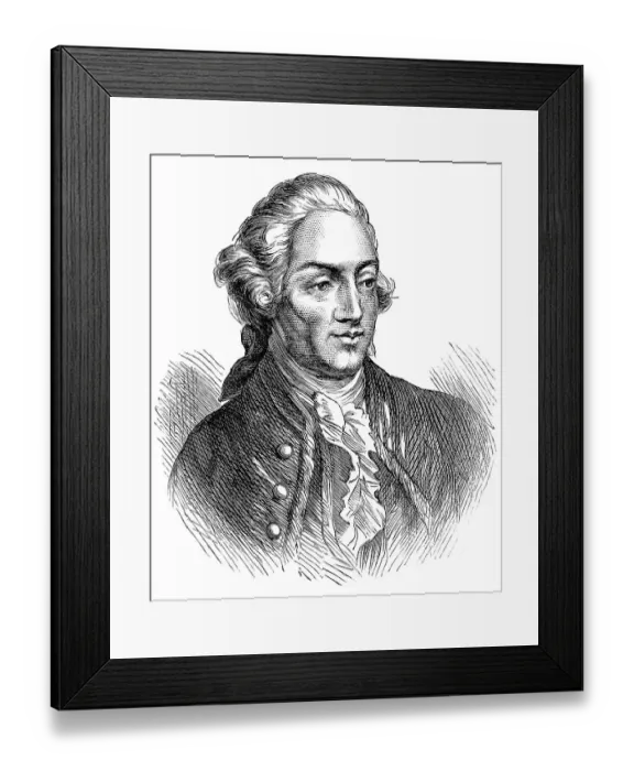 Framed Print : Historical drawing, US-American history Framed Print : Historical drawing, US-American history