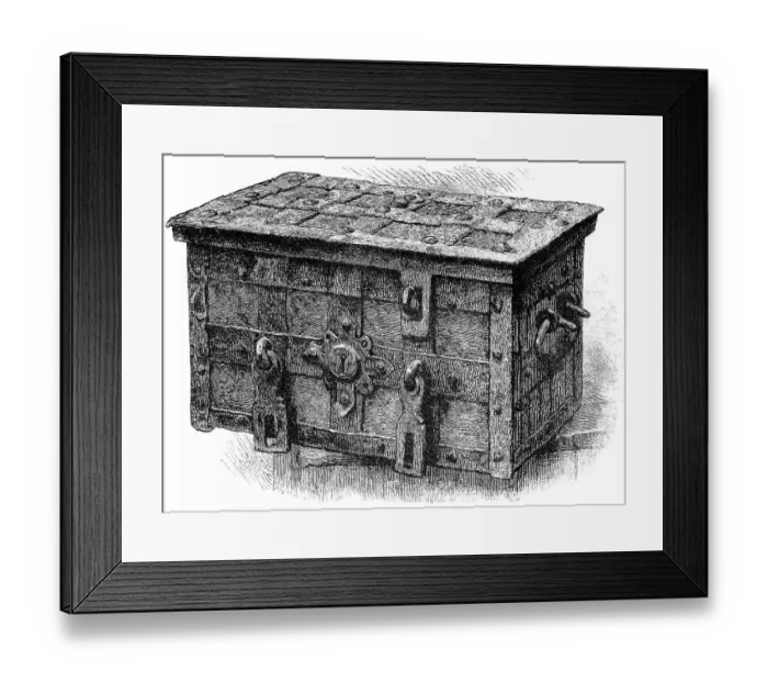 Framed Print : Historical drawing, US-American history