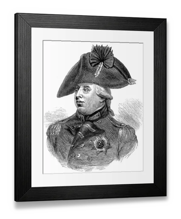 Framed Print : Historical drawing, US-American history