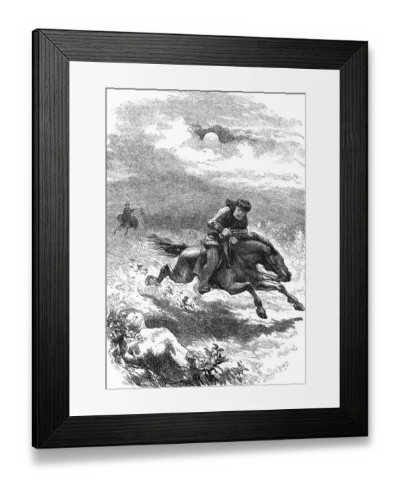 Framed Print : Historical scene, US-American history