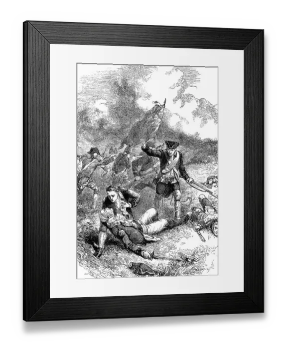 Framed Print : Historical scene, US-American history
