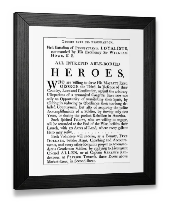Framed Print : Historical print, US-American history