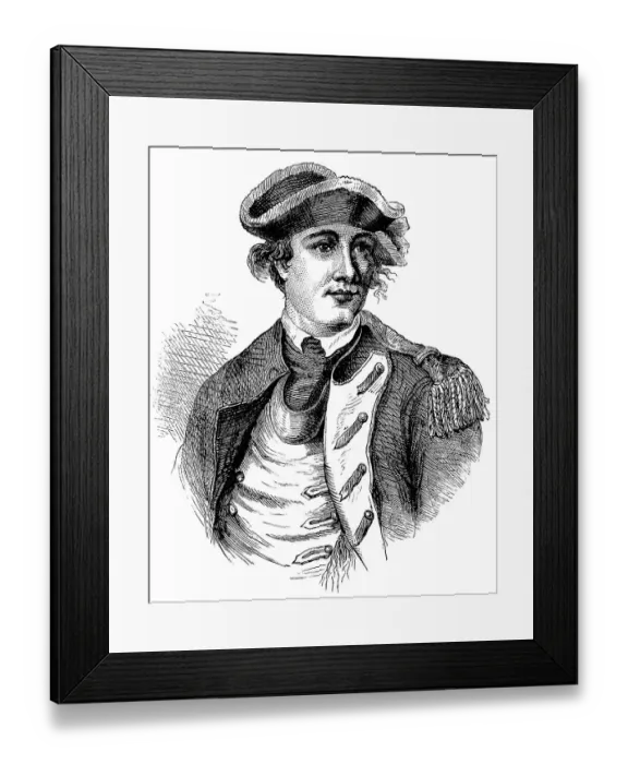 Framed Print : Historical drawing, US-American history
