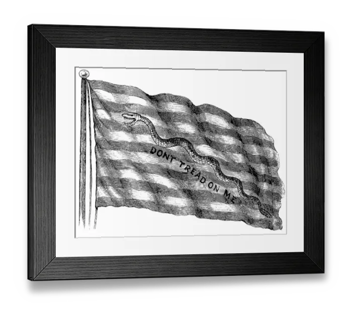 Framed Print : Historical drawing, US-American history Framed Print : Historical drawing, US-American history