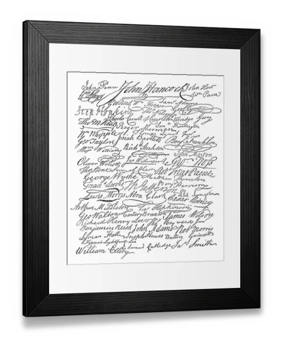 Framed Print : Historical facsimile, US-American history Framed Print : Historical facsimile, US-American history