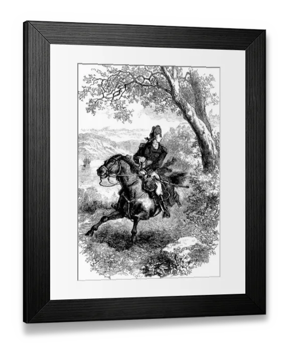 Framed Print : Historical scene, US-American history