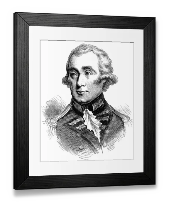 Framed Print : Historical drawing, US-American history