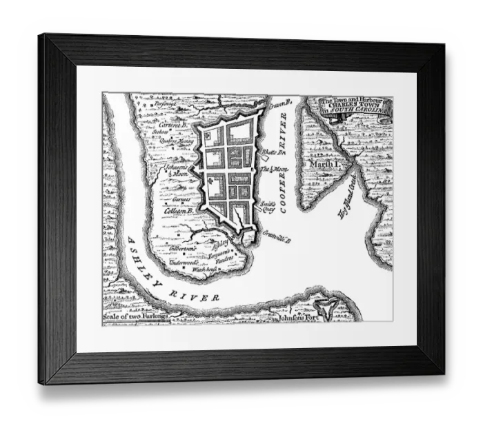 Framed Print : Historical drawing, US-American history Framed Print : Historical drawing, US-American history