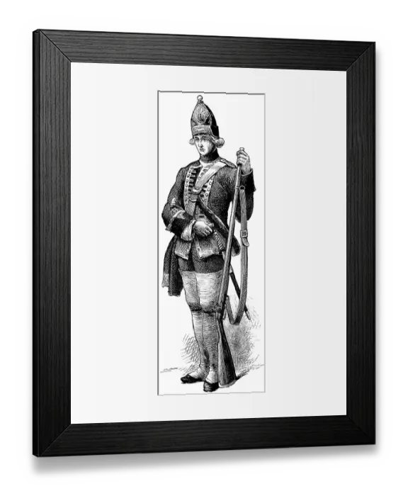 Framed Print : Historical drawing, US-American history