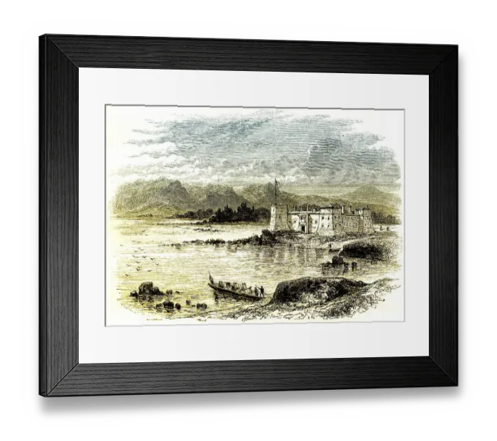 Framed Print : Historical drawing, US-American history