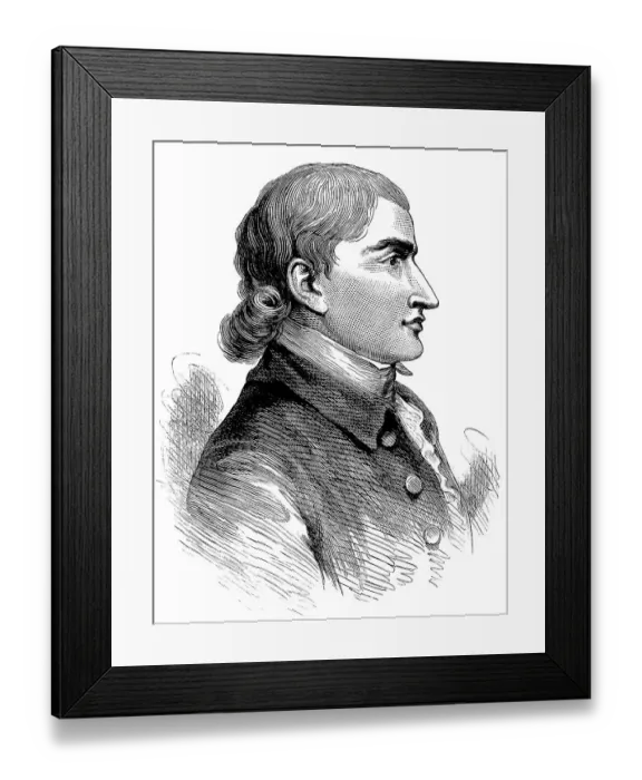 Framed Print : Historical drawing, US-American history Framed Print : Historical drawing, US-American history